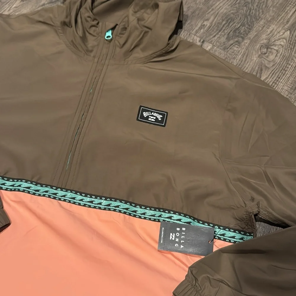 Billabong Rockies Water Repellent Hooded Anorak Mens Medium & Small New - Picture 3 of 6